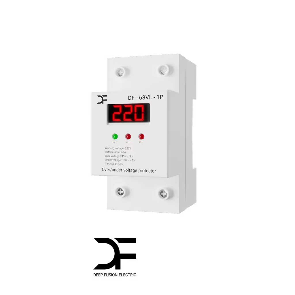 محافظ دارای نمایشگر تکفاز ولتاژ 63 آمپر غیر قابل تنظیم دیپ فیوژن کنترل فاز